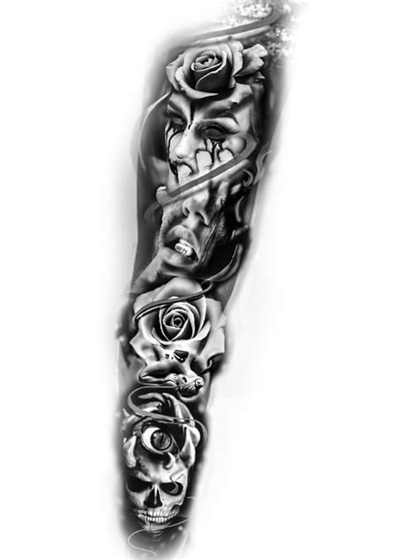 Pin by Humberto Flores on Full Back Sleeve tattoos, Skull sleeve