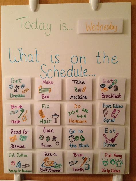 Pin by Jessie Matthews on ASD Visual schedule autism, Visual