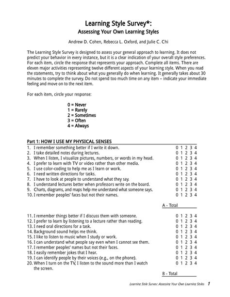 Pin by Joe Rummel on Icebreakers Learning styles survey, Learning