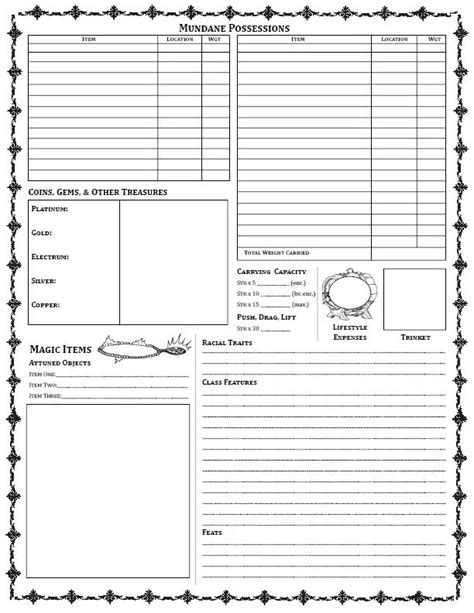 Pin by Mark Ingraham on Character Sheets Rpg character sheet