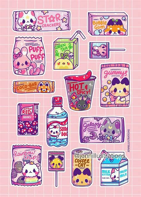 Pin by Marshmallowpum on đồ ăn Sticker art, Cute stickers, Kawaii