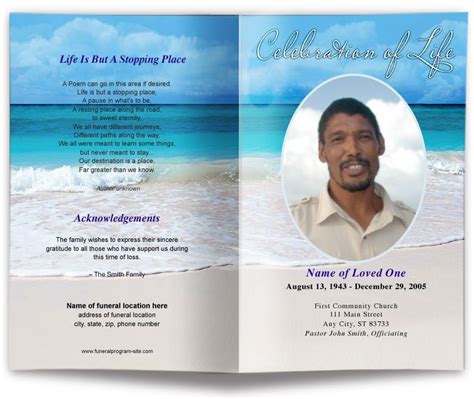 Pin by walkinsaw on Memorial program Funeral program template