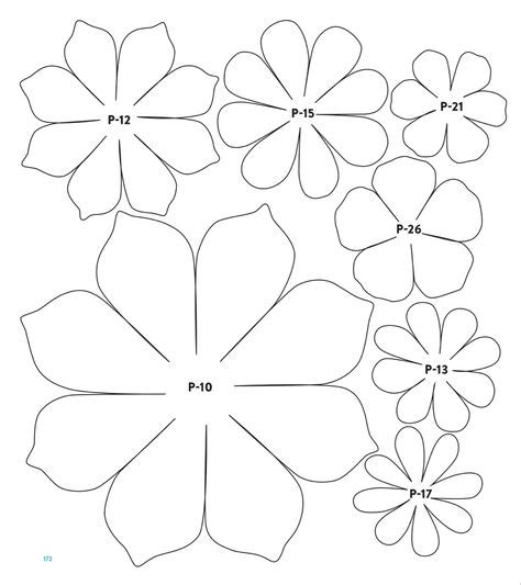 Pin oleh Maria di templates (Dengan gambar) Cetakan bunga, Pola bunga