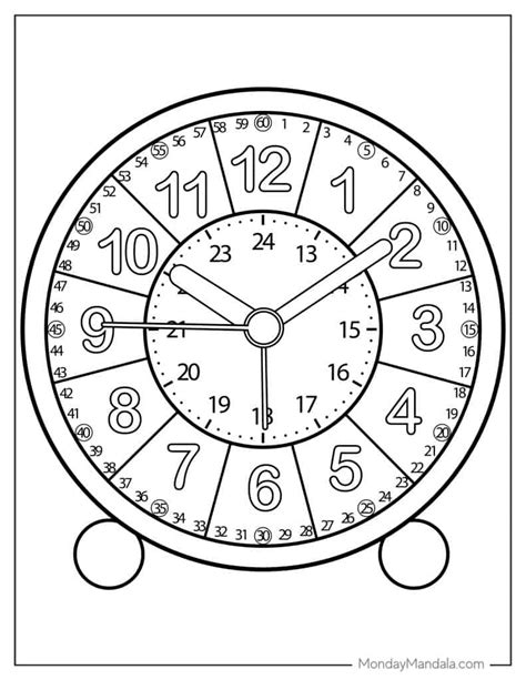 Pin on Clock Coloring Pages