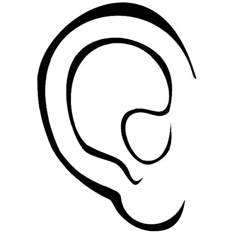 Pin on Ear Coloring Page