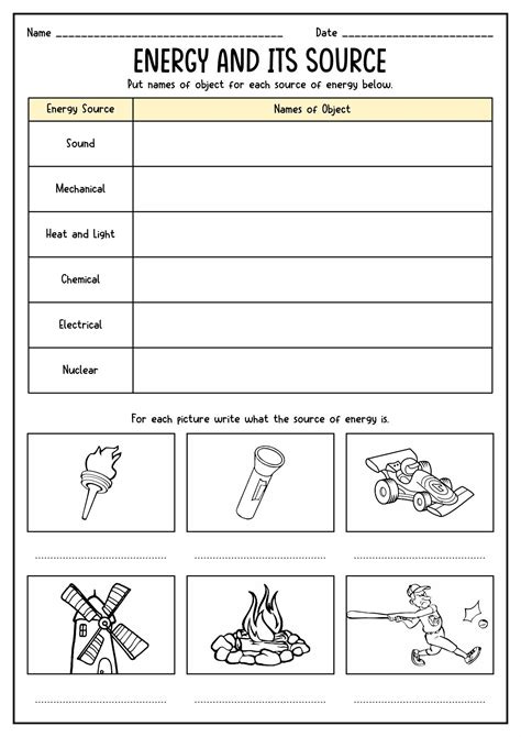 Pin on Energy Worksheet