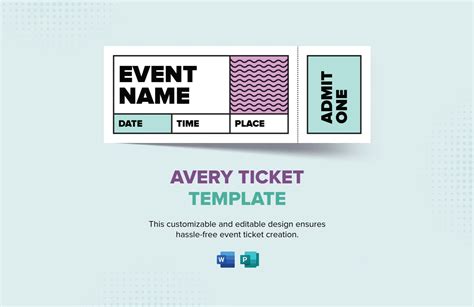 Pin on Example Event Ticket Templates