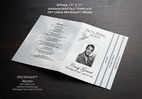 Pin on Funeral Program Template