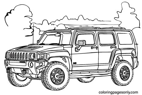 Pin on Hummer Coloring Pages