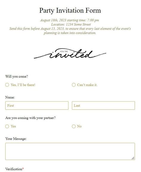 Pin on Invitation forms