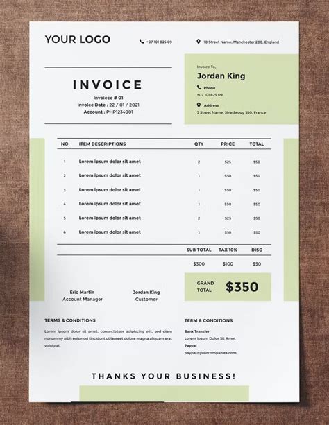 Pin on Invoice