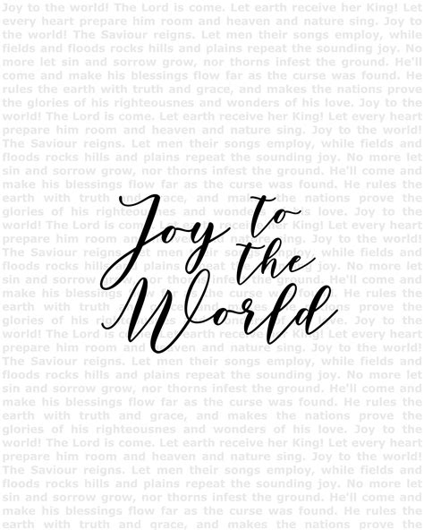 Pin on Joy to the World