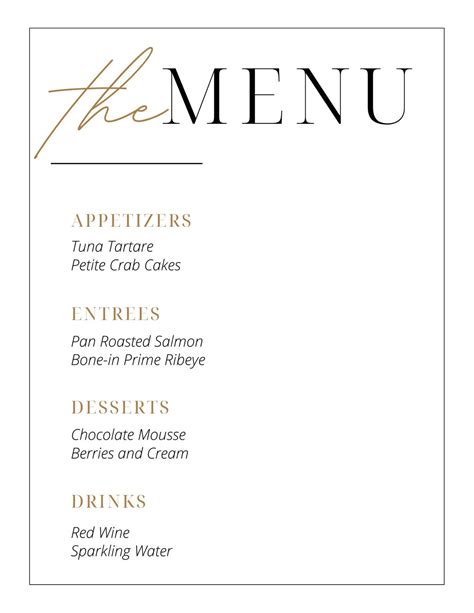Pin on Menu template