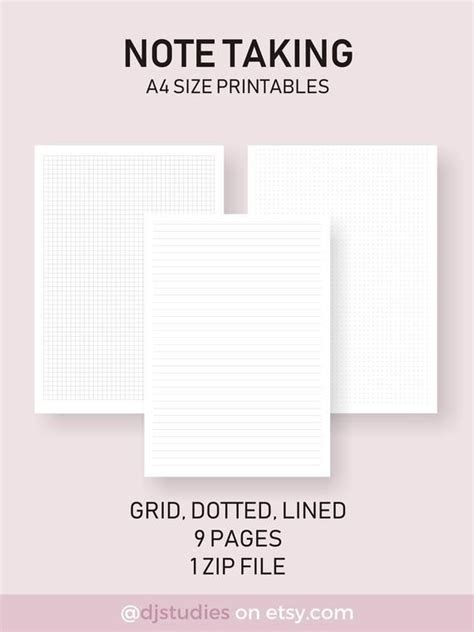 Pin on Note Taking Printables