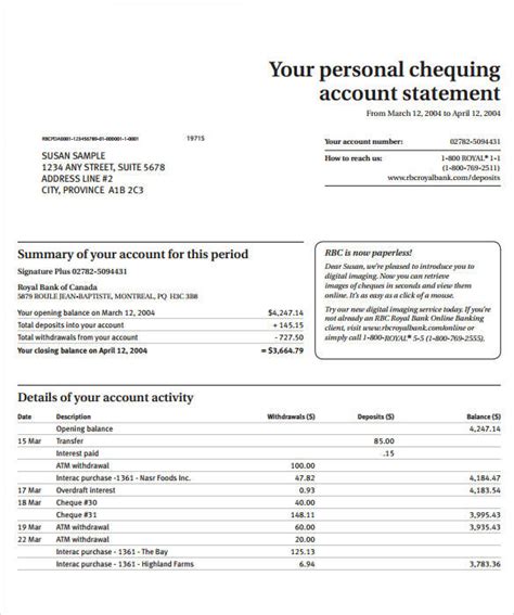 Pin on Statement of Account Sample and Template