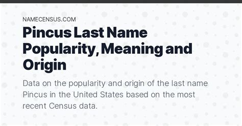 Pincus Name Meaning & Pincus Family History at Ancestry.com®