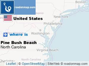 Pine Bush Beach, NC Map with Wikipedia Places