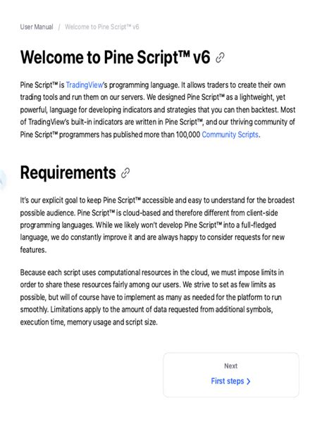 Pine script reference manual.  Pine Script&reg; User Manual provides comprehensive...