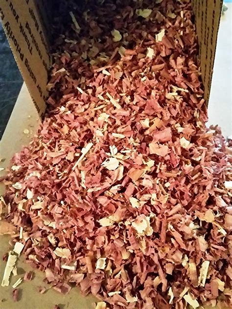 4. Natural Cedar Shavings By TERRYM . Cedar shavings are perfect for mulching your garden. The cedar wood originates from different trees known as “cedars” that grow in various parts of the world. This mulch type is just as effective in gardening as the mulch made from pine straws or pine bark.. 