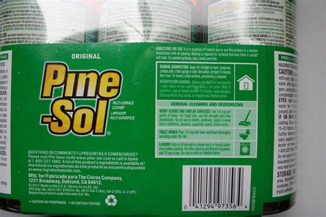 Pine-sol ingredients. Pine-Sol® All Purpose Cleaner is safe to use on most hard non-porous surfaces including finished hardwood, ceramic tile, linoleum, plastic, and leaves no sticky residue. Pine-Sol® Original Pine can also be used to freshen laundry. ... Inactive Ingredients. Other Ingredients*: 91.3%. total: 100.0%. *includes detergents And othercleaning agents ... 