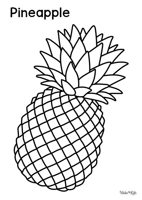 Pineapple Coloring Shee