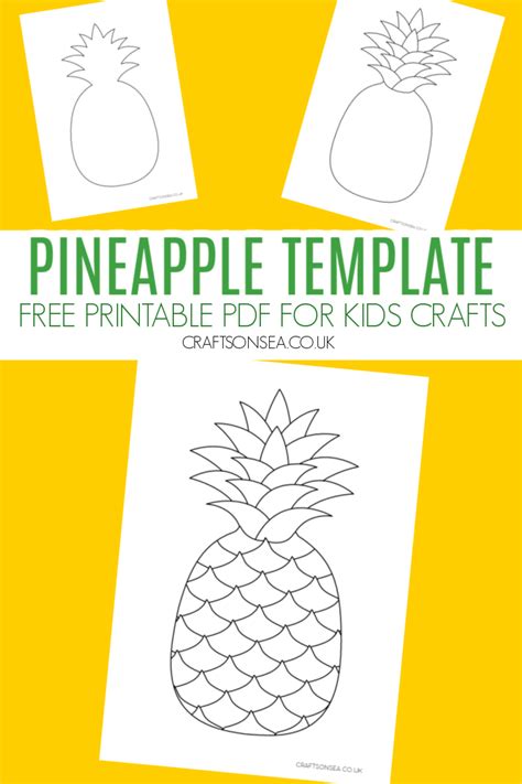 Pineapple Craft Template