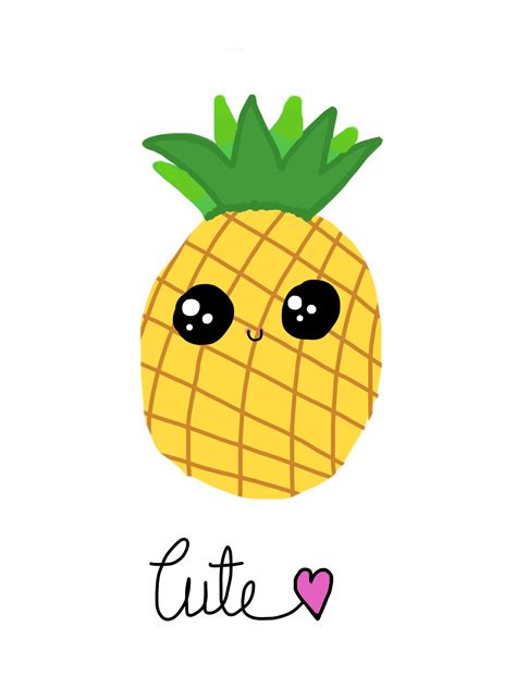 Pineapple Drawing Cute
