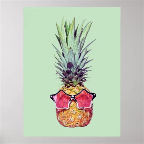 Pineapple Poster - Trendy poster in black and white