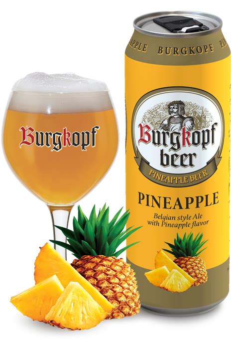Pineapple beer. Cut the pineapple or pineapple skins into fairly small pieces. Dissolve the sugar in lukewarm water and add the pineapple and raisins. Sprinkle the yeast on top and leave for 30 minutes. Stir gently and leave for 24 hours. Strain through a muslin cloth and pour into sterilised bottles. Screw on the tops after 12 hours. 