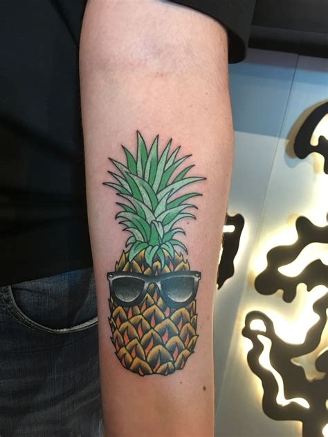 Nov 2, 2023 · Decoding the Symbolism Behind Pineapple Tattoos. November 2, 2023 by Nelson Ayers. As a long-time tattoo enthusiast and pop culture observer, I’ve noticed pineapple tattoos growing increasingly popular over recent years. But for those looking to get inked, this fruity motif holds a wide range of symbolic meanings worth exploring. . 