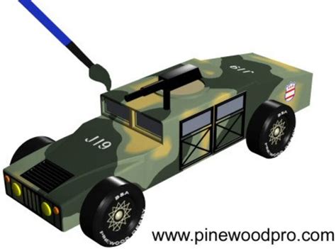 Pinewood Derby Humvee Templates