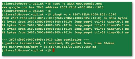 Ping Ipv6 Address With Ping6 Command Cpanel Plesk