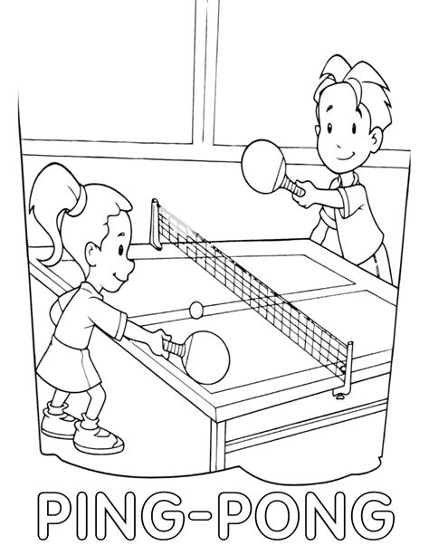 Ping Pong Coloring Pages Best Coloring Pages For Kids in 2021 Table