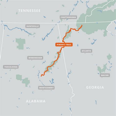 Pinhoti trail map. Experience this 6.0-km circular trail near Summerville, Georgia. Generally considered a moderately challenging route, it takes an average of 2 h 3... 