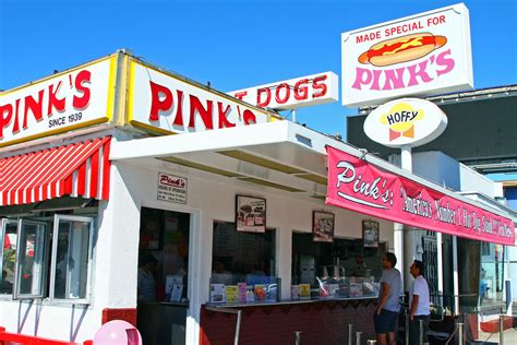 Pink's hot dogs. Get more information for Pink's Hot Dogs in Los Angeles, CA. See reviews, map, get the address, and find directions. Search MapQuest. Hotels. Food. Shopping. Coffee. Grocery. Gas. Pink's Hot Dogs $ Opens at 10:30 AM. 1693 Tripadvisor reviews (323) 931-4223. Website. More. Directions Advertisement. 