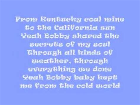 Pink - Bobby McGee Lyrics