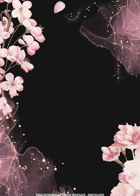 Pink And Black Invitations Templates Free