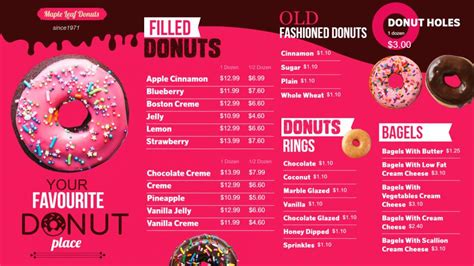 Pink Box Donuts Menu Prices