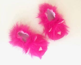 Pink Cat Slipper - Etsy