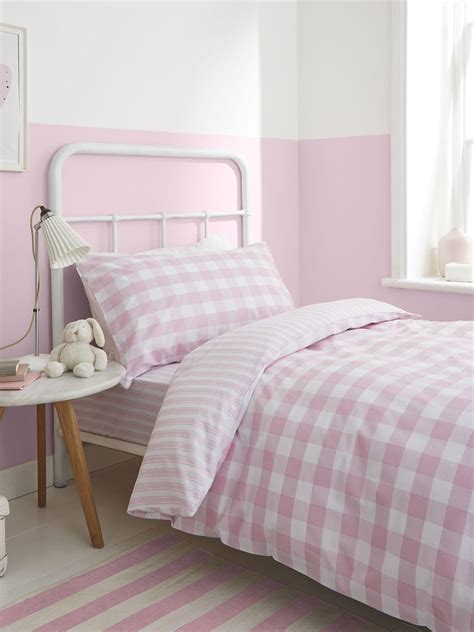 Pink Checked Bedding - Etsy