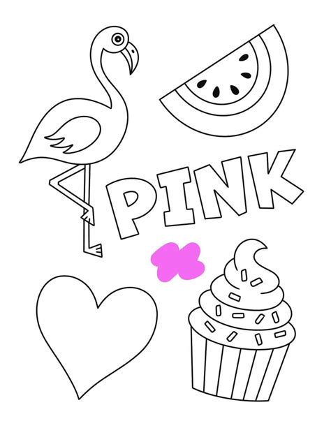 Pink Coloring Workshee