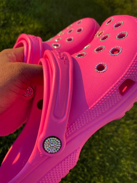 Pink Green Crocs - Etsy