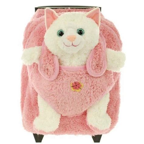 Pink Kitty Cat Plush Backpack Clip Valentines Day Animal …