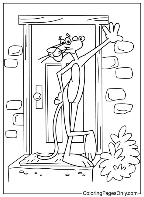 Pink Panther Coloring Shee