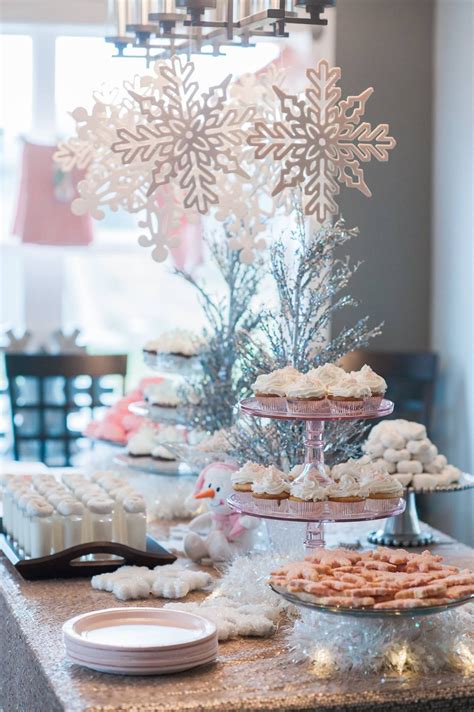 Pink Winter Wonderland - Holiday Snowflake Party Theme