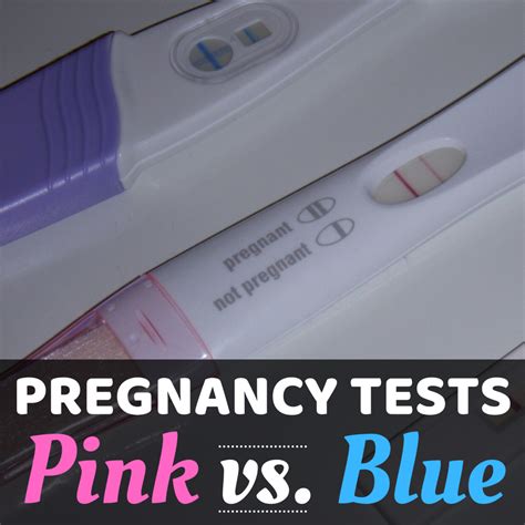 Blue dye vs Pink dye Pregnancy tests. The pregnancy tests kits come with strips that have specific dye in them. Once the urine sample is placed, a chemical reaction produces either pink or blue lines to indicate a positive pregnancy test along with the control line used as a reference. . 