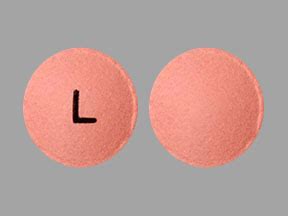 Pink pill with l on it. Identify your pill based on its shape, color, and characteristics. Find detailed information on your pill including uses, side effects, and interactions. Find drug information including its uses, side effects and safety, interactions, pictures, and compare drug prices: ScriptSave WellRx. 