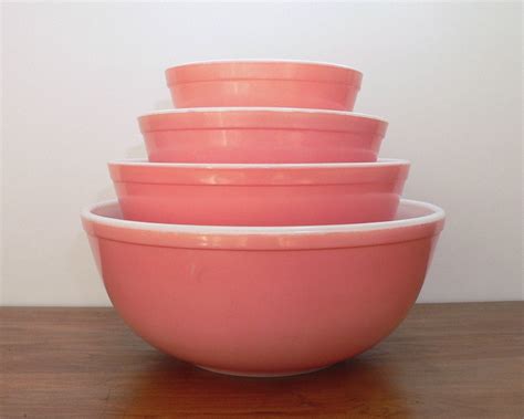 Pink pyrex mixing bowls. 3. 4. 5. Check out our pink pyrex bowl set selection for the very best in unique or custom, handmade pieces from our kitchen & dining shops. 