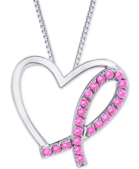 357px x 400px - th?q=Pink sapphire breast cancer necklace