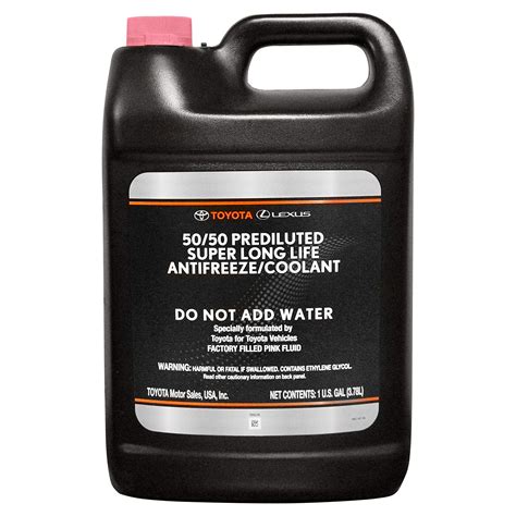 the antifreeze in your radiator is toyota long life coolant, so thats what i got from the dealership, around $15 for a gallon of the pink 50/50 mix. i think its ok to use something else, as long as its a 50/50 mix.....just to be on the safe side. tacomaman06, Feb 5, 2008. #3. Feb 5, 2008 at 4:35 PM. # 4.